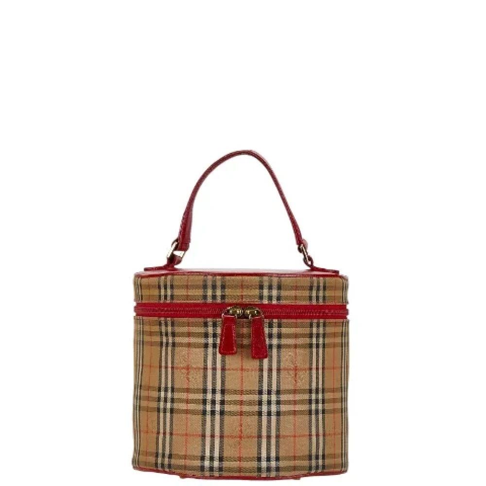 Burberry Vintage Pre-owned Canvas handbags Beige Dames