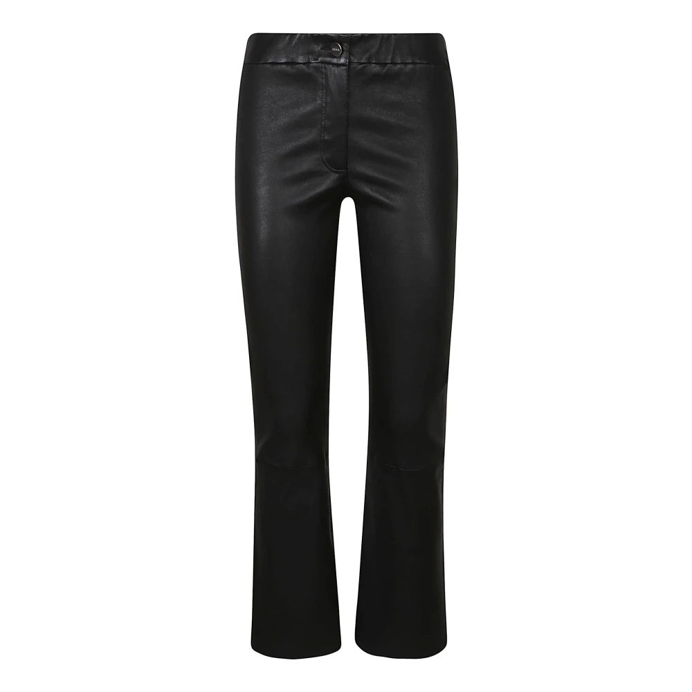 Arma Leren Zwarte Broek Black Dames