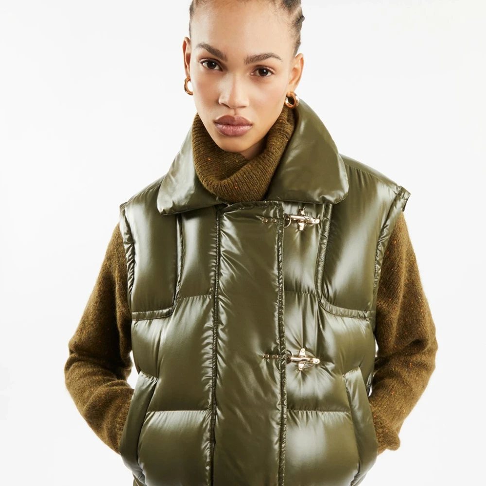 Fay Groene Puffer Vest met Ritssluiting Green Dames