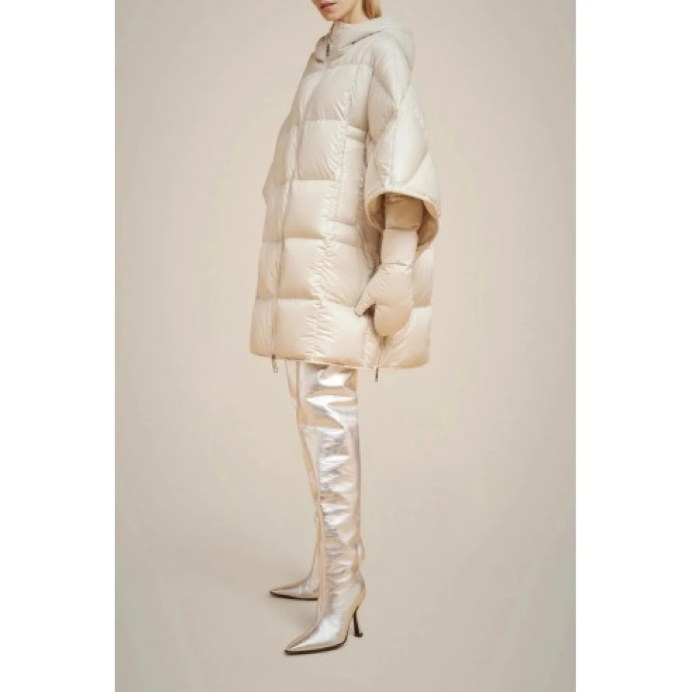 Liviana Conti Gewatteerde nylon donsjas Beige Dames