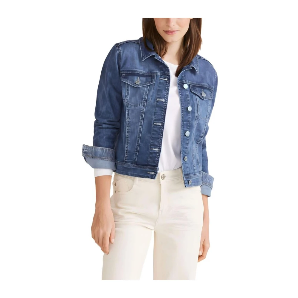 Street One Katoenmix Jas & Jas Blue Dames