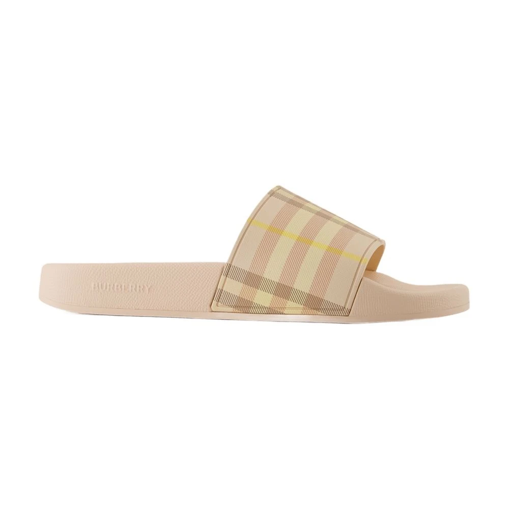 Burberry Women's Pink Lf Furley Sandals - Sliders - 2 Uk - Shoes