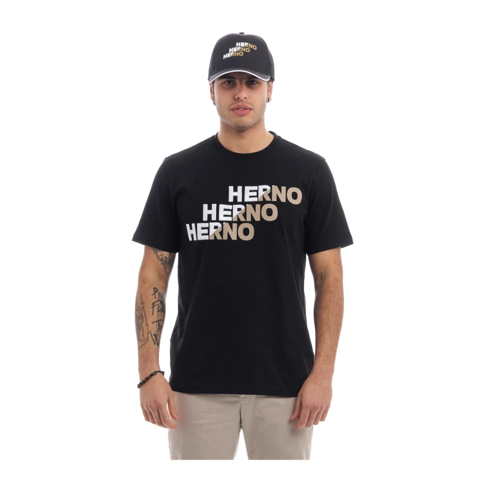 Herno - Tops > T-Shirts - Black - Herno - Modalova