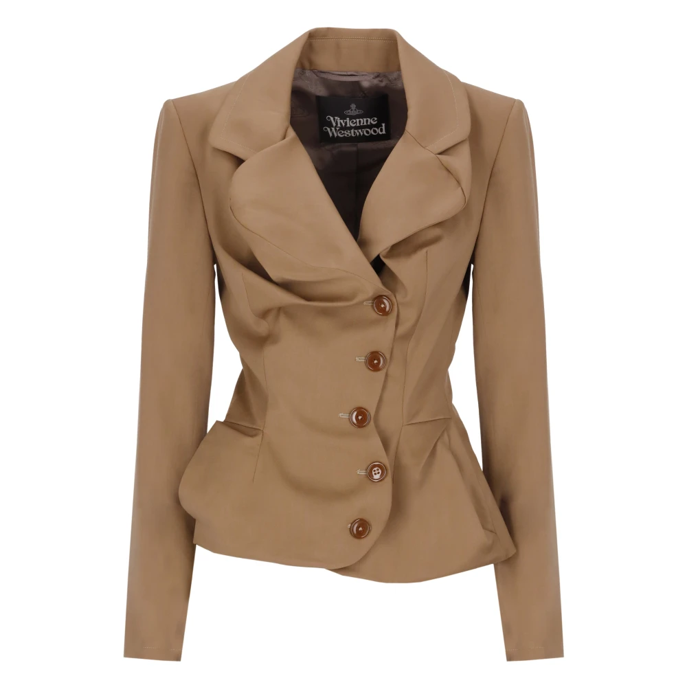 Vivienne Westwood Women's Brown Buttoned Jacket "Drunken" - Image 3