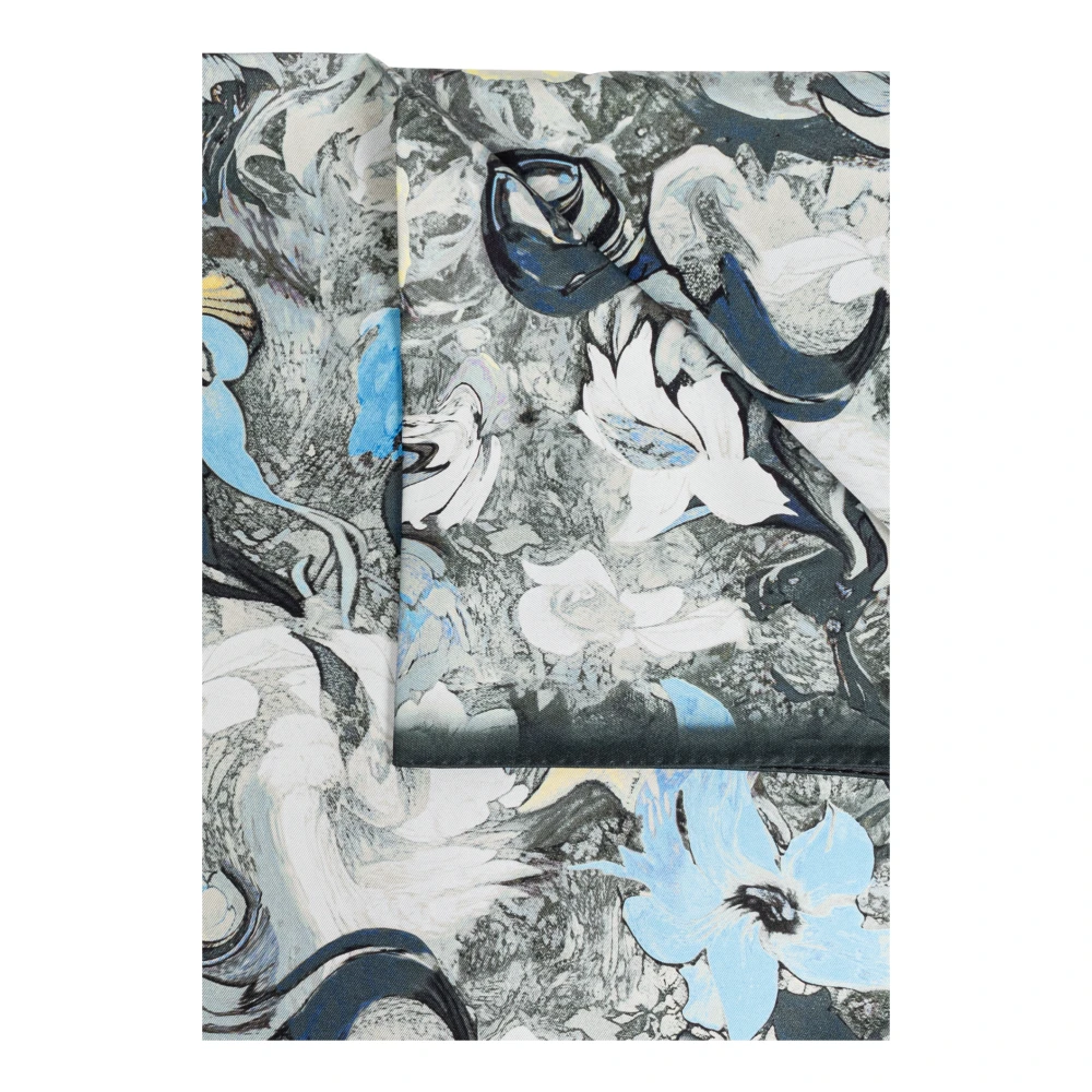 TORY BURCH Zijden sjaal met print Gray Dames