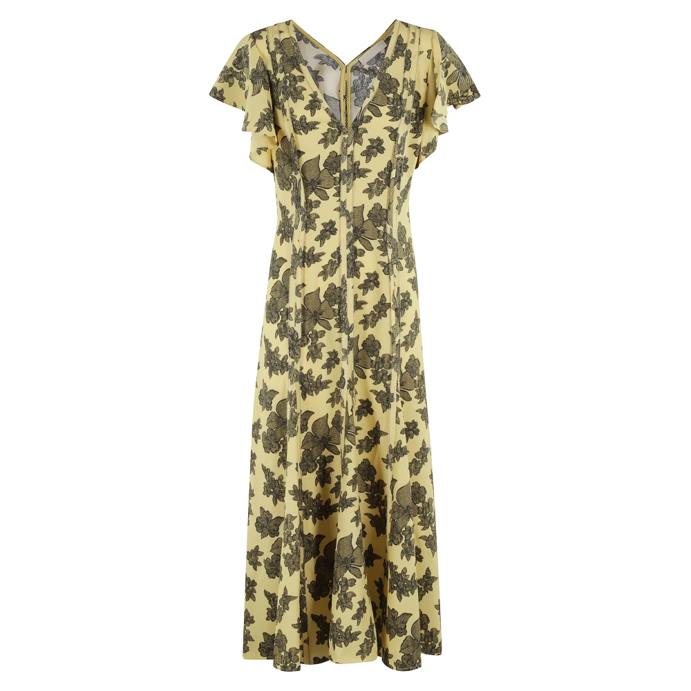 Ulla Johnson Elegante Bloemenjurk voor Vrouwen Yellow Dames