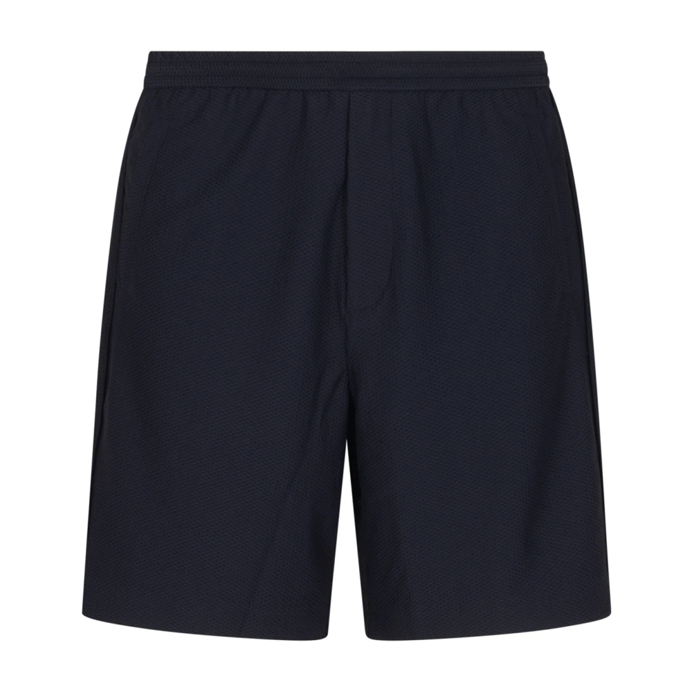 Giorgio Armani Men's Blue Casual Shorts, M, Logo-Detail Shorts