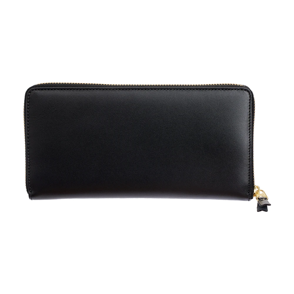 Comme des Garçons Leren ritsportemonnee Black Heren