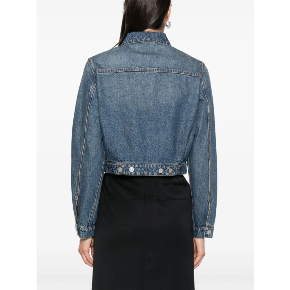 Coperni Denimjack met gespdetail Blue Dames