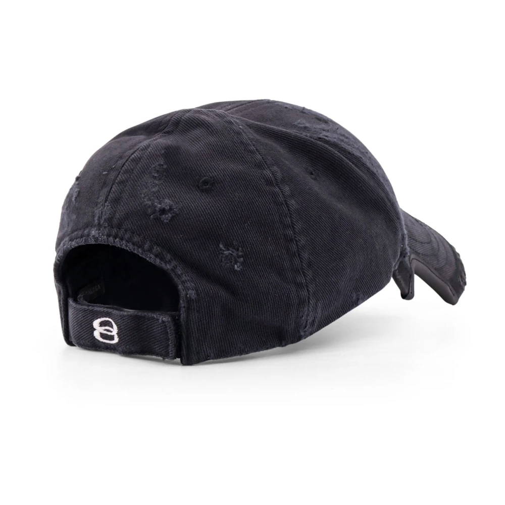Balenciaga Sport Katoenen Hoed met Strass Black Heren
