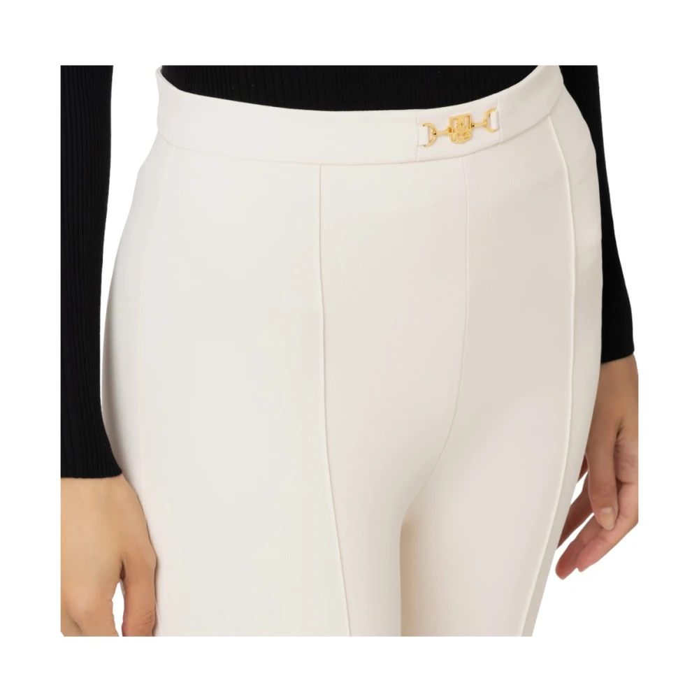 Elisabetta Franchi Stijlvolle Broek voor Vrouwen Beige Dames
