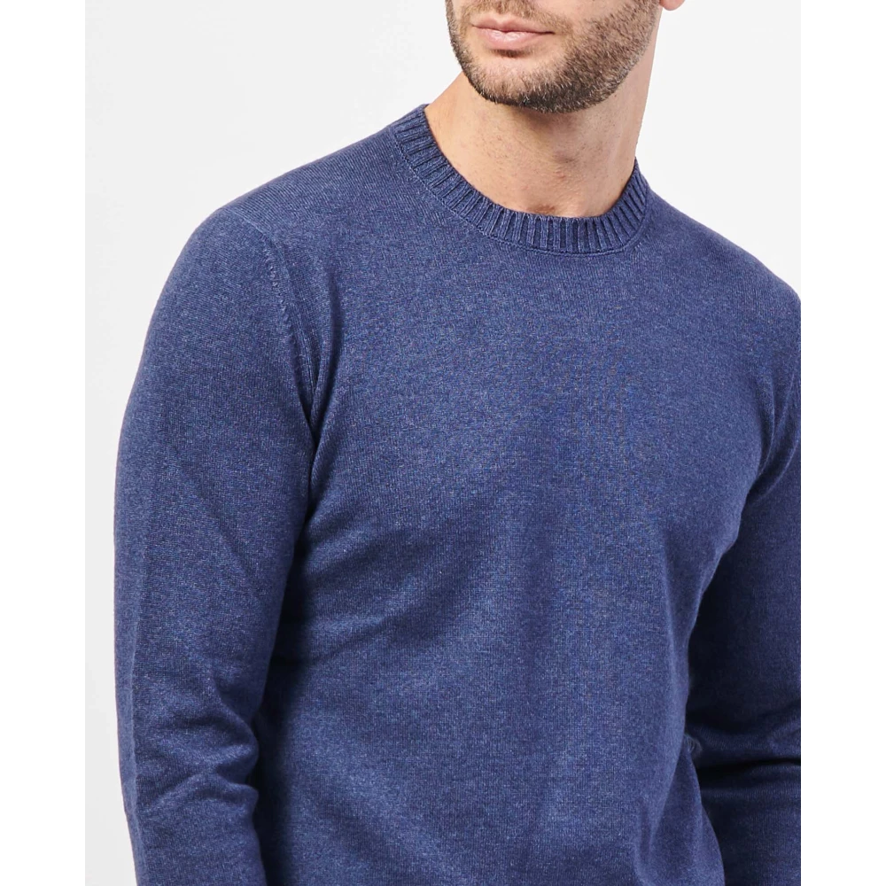 Gran Sasso Blauwe Alpaca Cashmere Trui Blue Heren