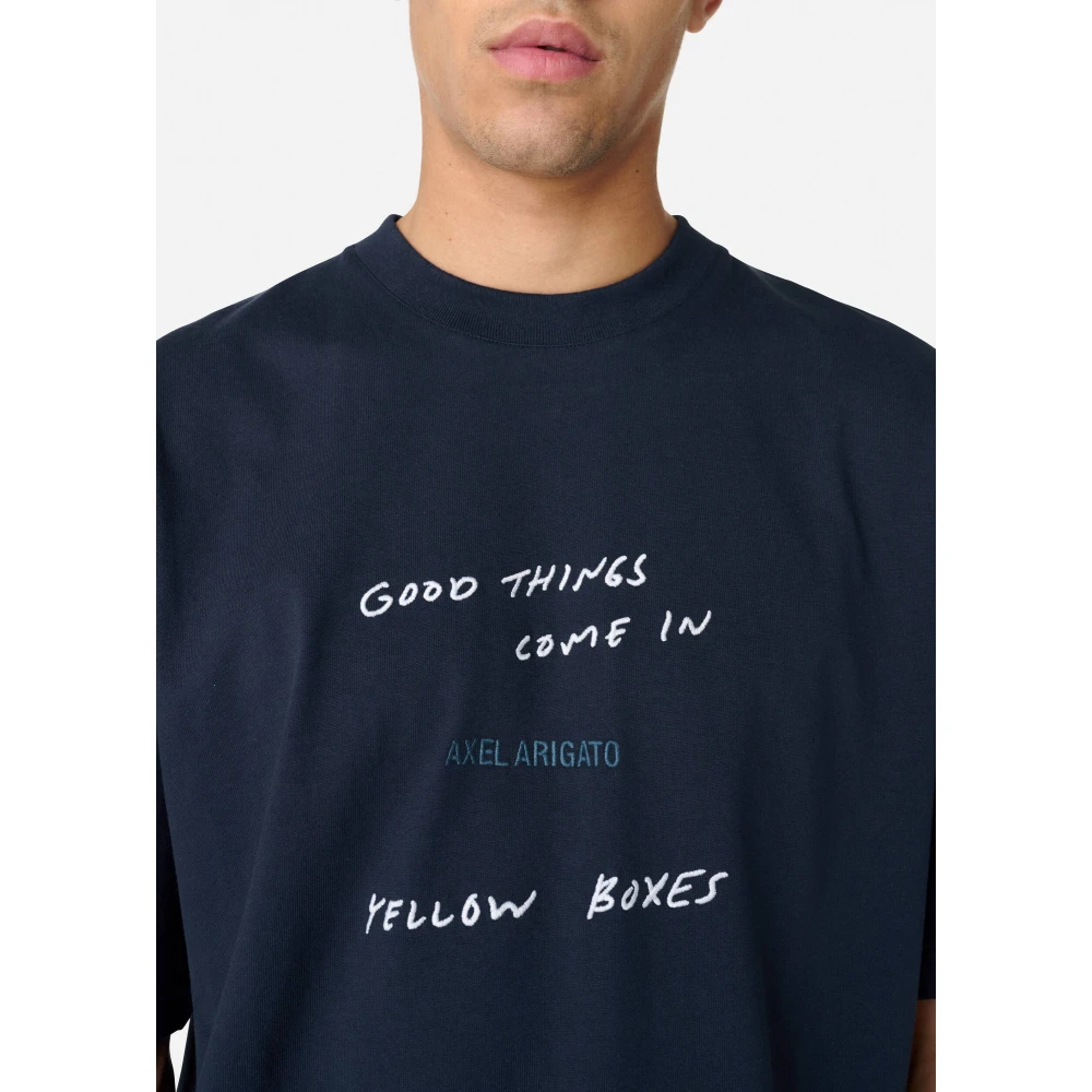 Axel Arigato Good Things T-Shirt Blue Heren
