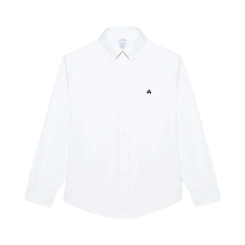 Camisa Casual Blanca de Algod n Supima El stico sin Planchado con