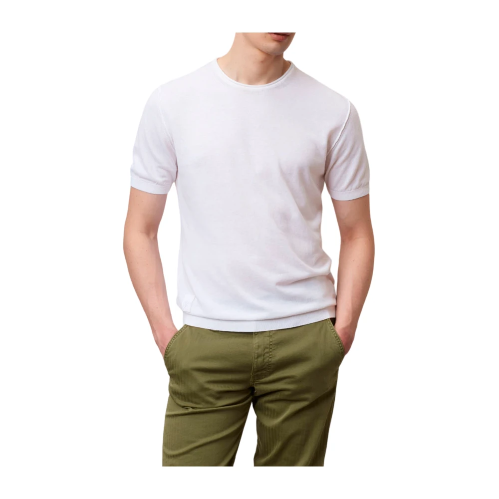 Blauer Klassieke Comfort T-shirt met korte mouwen White Heren