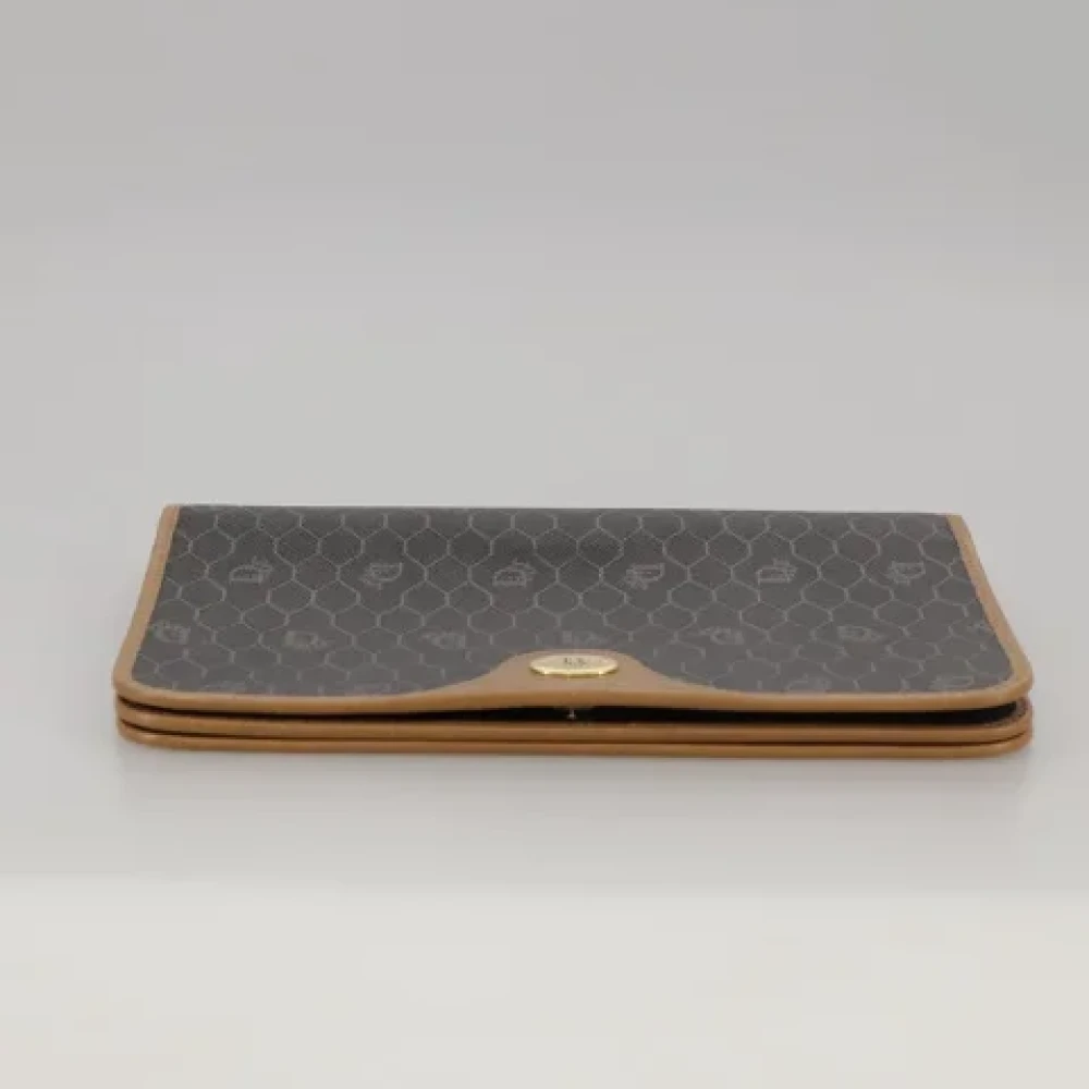 Dior Vintage Pre-owned Canvas clutches Black Dames