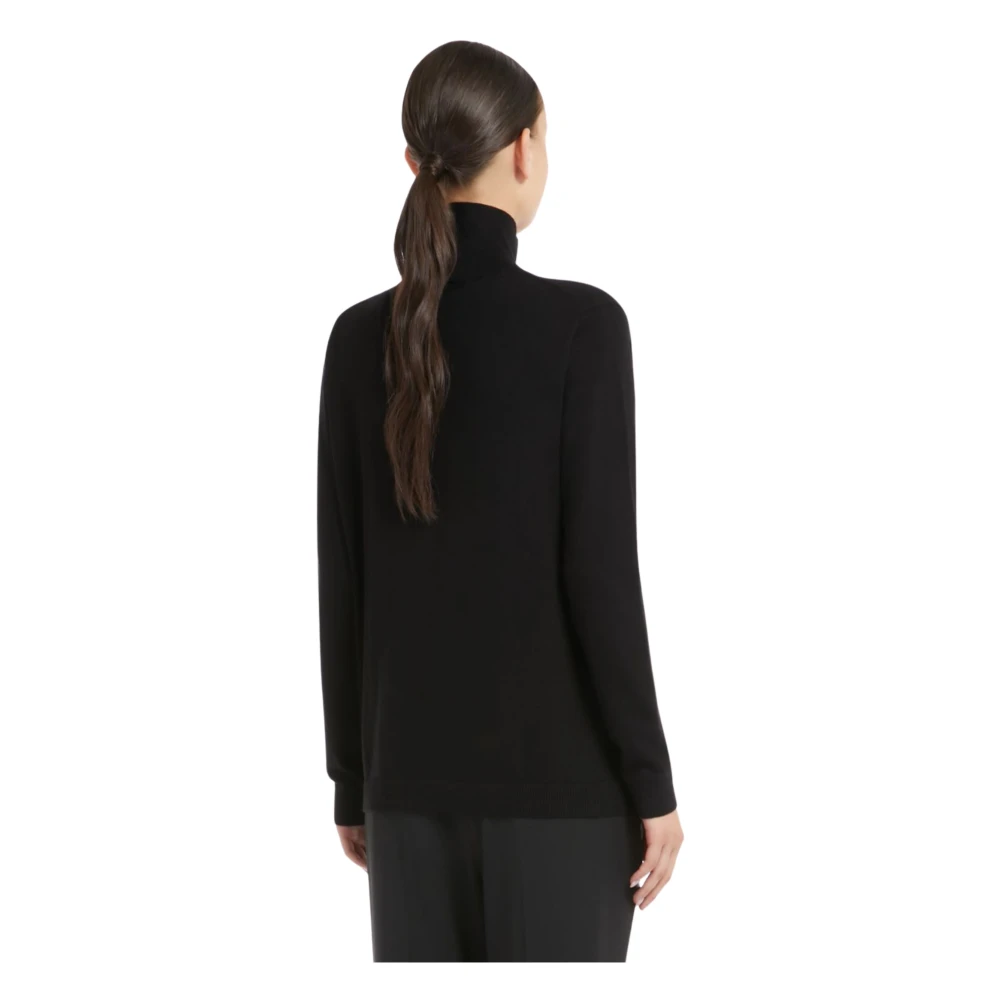 Max Mara Weekend Zwarte zijden en wollen trui Black Dames