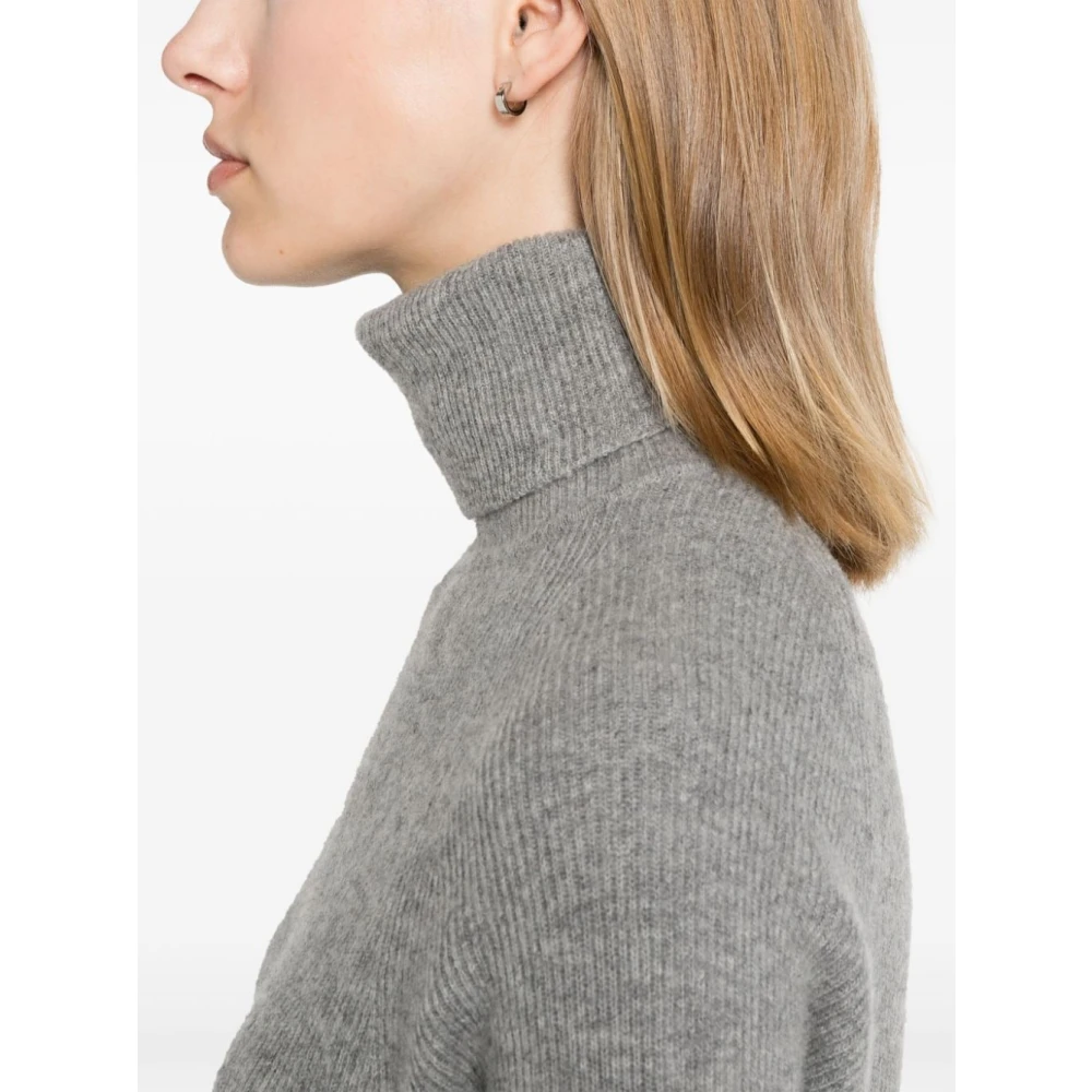 Golden Goose Gebreide Wollen Jurk Grijs Gray Dames