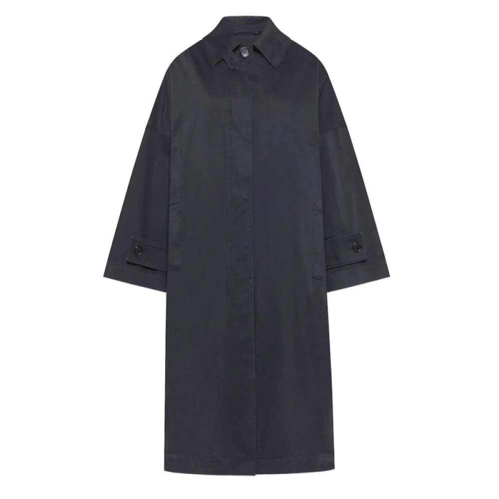 Momoni Oversized Trenchcoat in Marineblauw Blue Dames