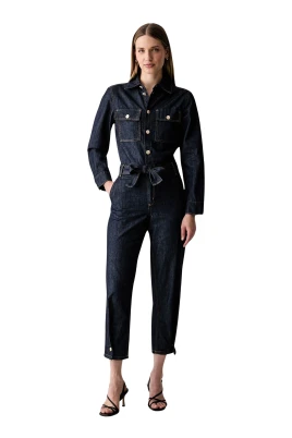 Lång Denimjumpsuit