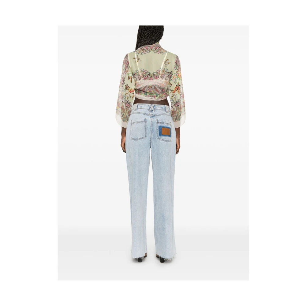 ETRO Groene Strik-Front Transparante Jas Multicolor Dames