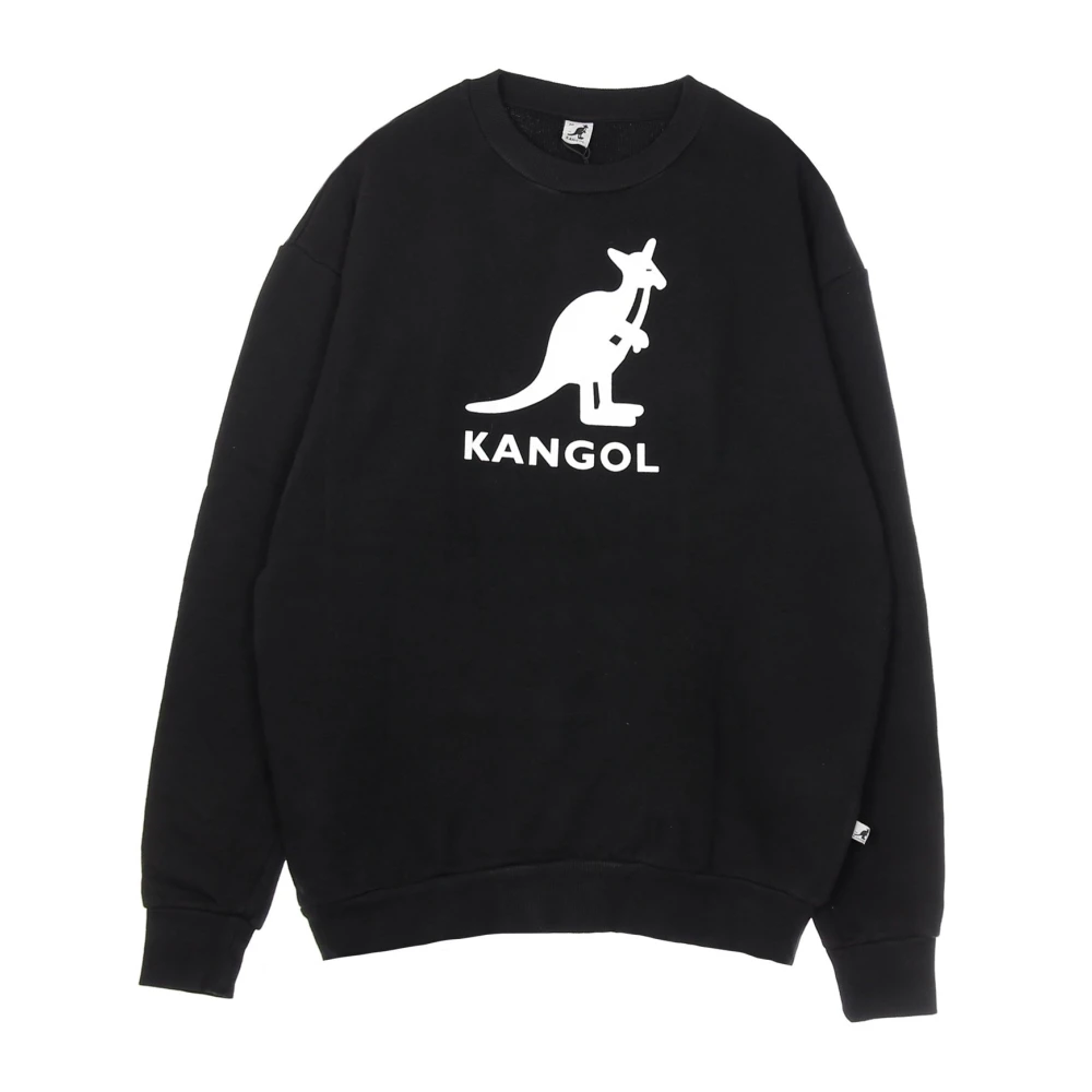 Kangol Uomo Nero - Felpa Leggera Collo Rotondo /Bianco - Sweatshirts & Hoodies - L
