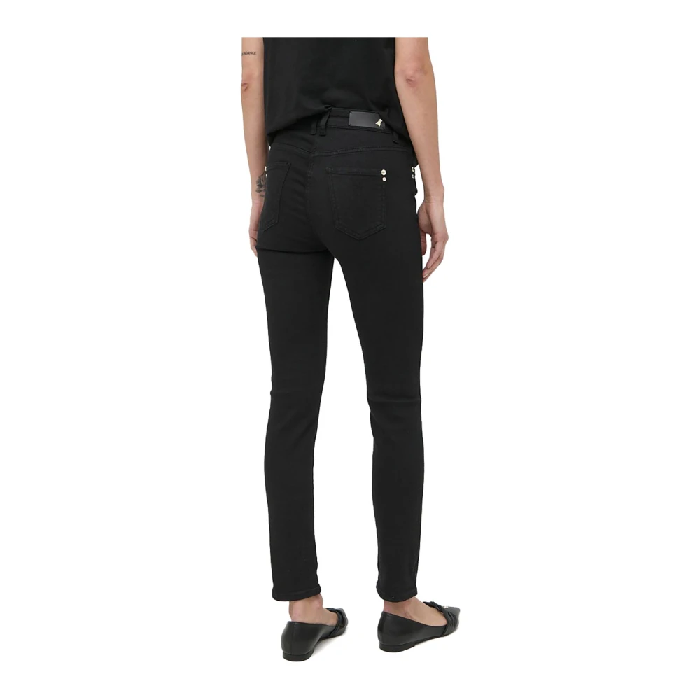 PATRIZIA PEPE Slim Fit Zwarte Denim Jeans Black Dames