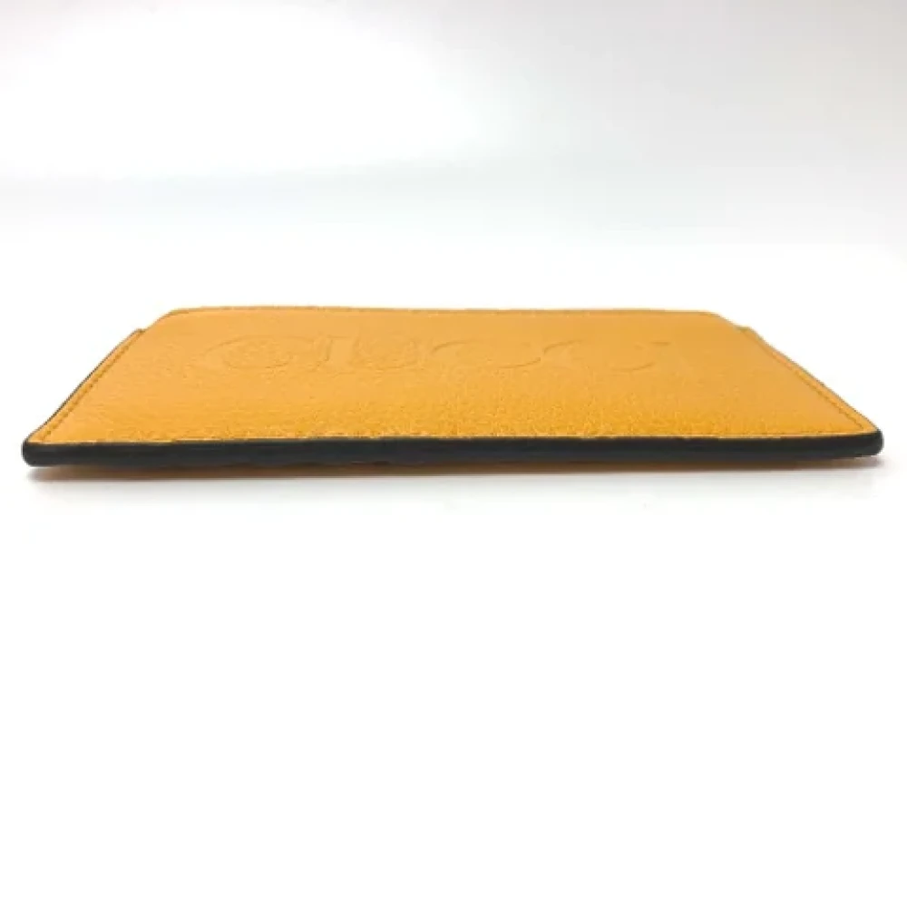 Gucci Vintage Pre-owned Leather wallets Yellow Heren