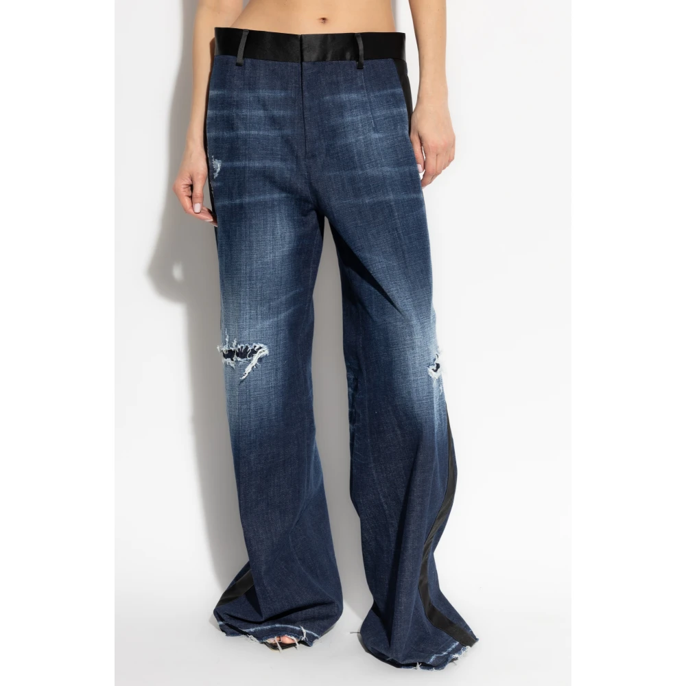 Dsquared2 Wijde broek Blue Dames