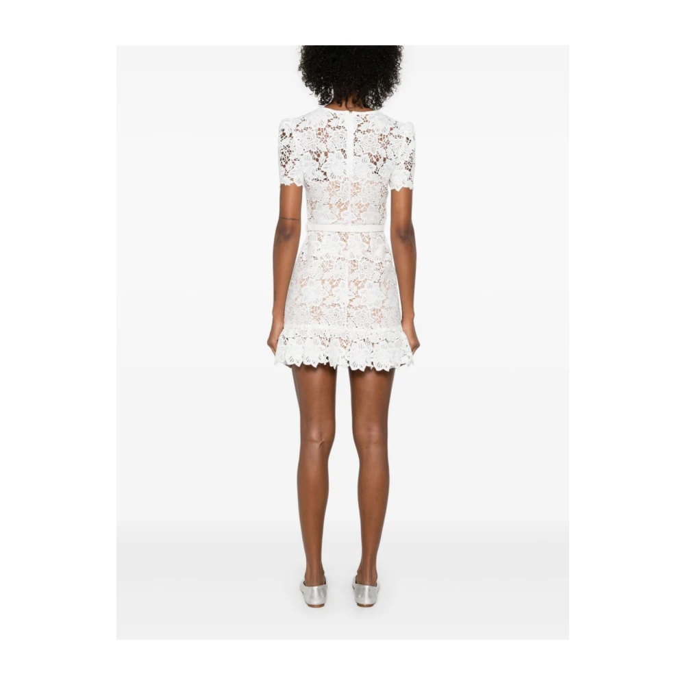 Self Portrait Witte Jurk met Uniek Design White Dames