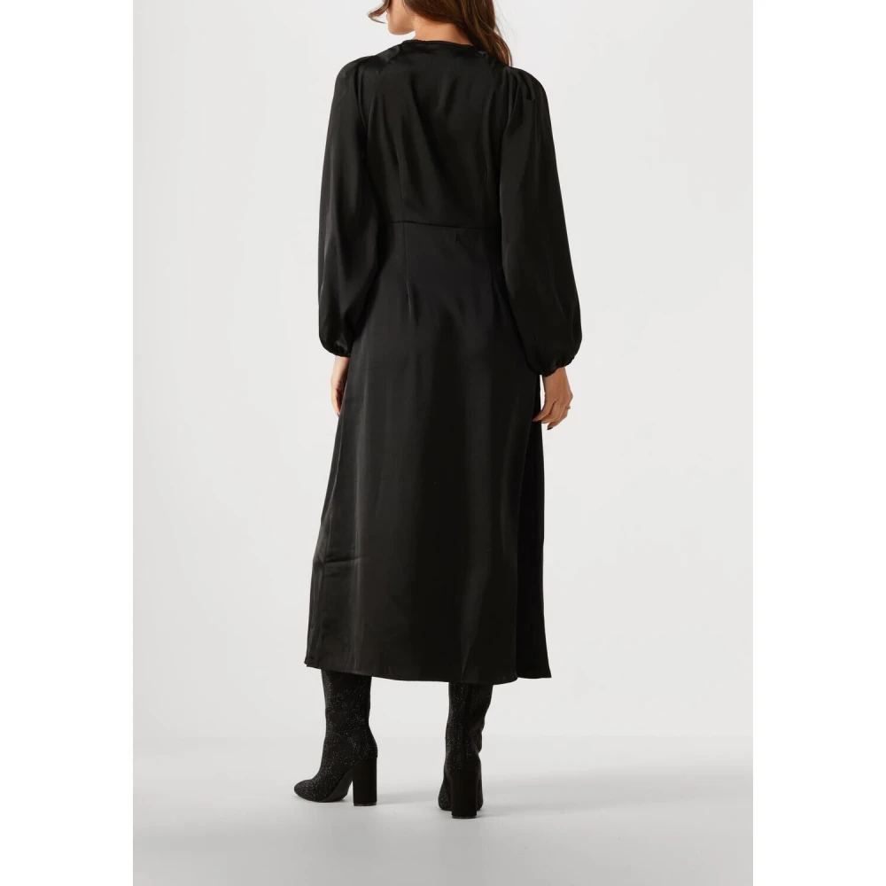 NEO NOIR Elegante Sateen Jurk voor Vrouwen Black Dames