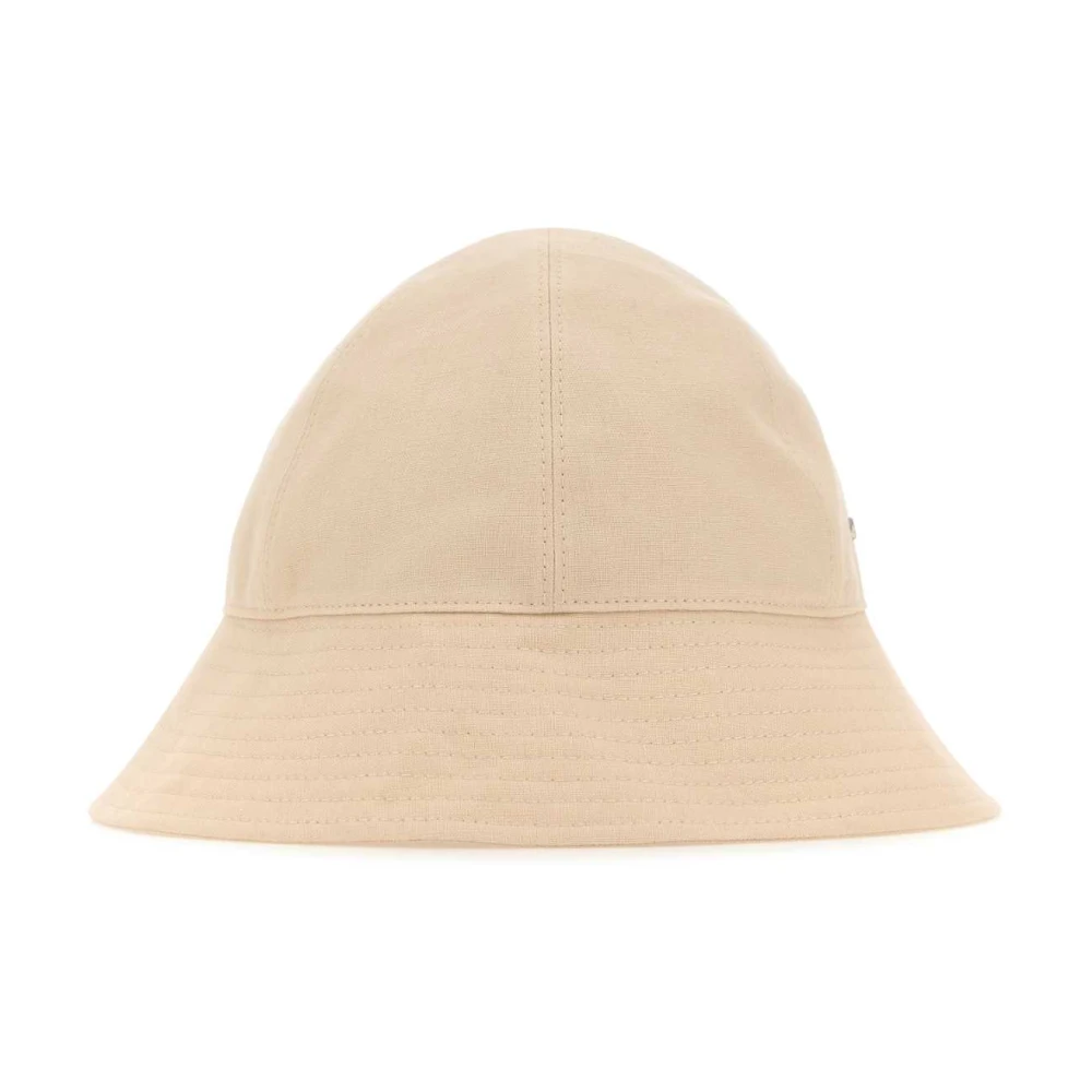 Z Zegna Stijlvolle Ivory Linnen Bucket Hoed White Heren