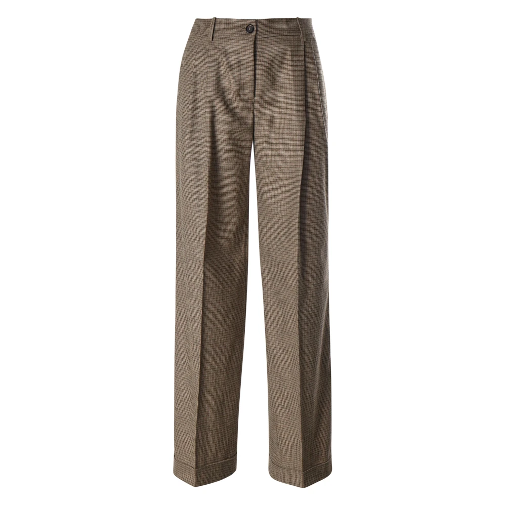 pinko Flanellen Broek Bruin Regular Fit Brown Dames