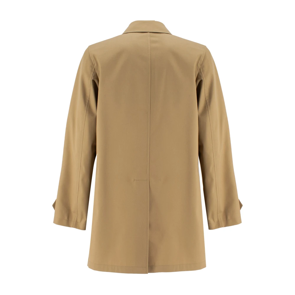Sealup Klassieke Technische Stof Mackintosh Jas Beige Heren