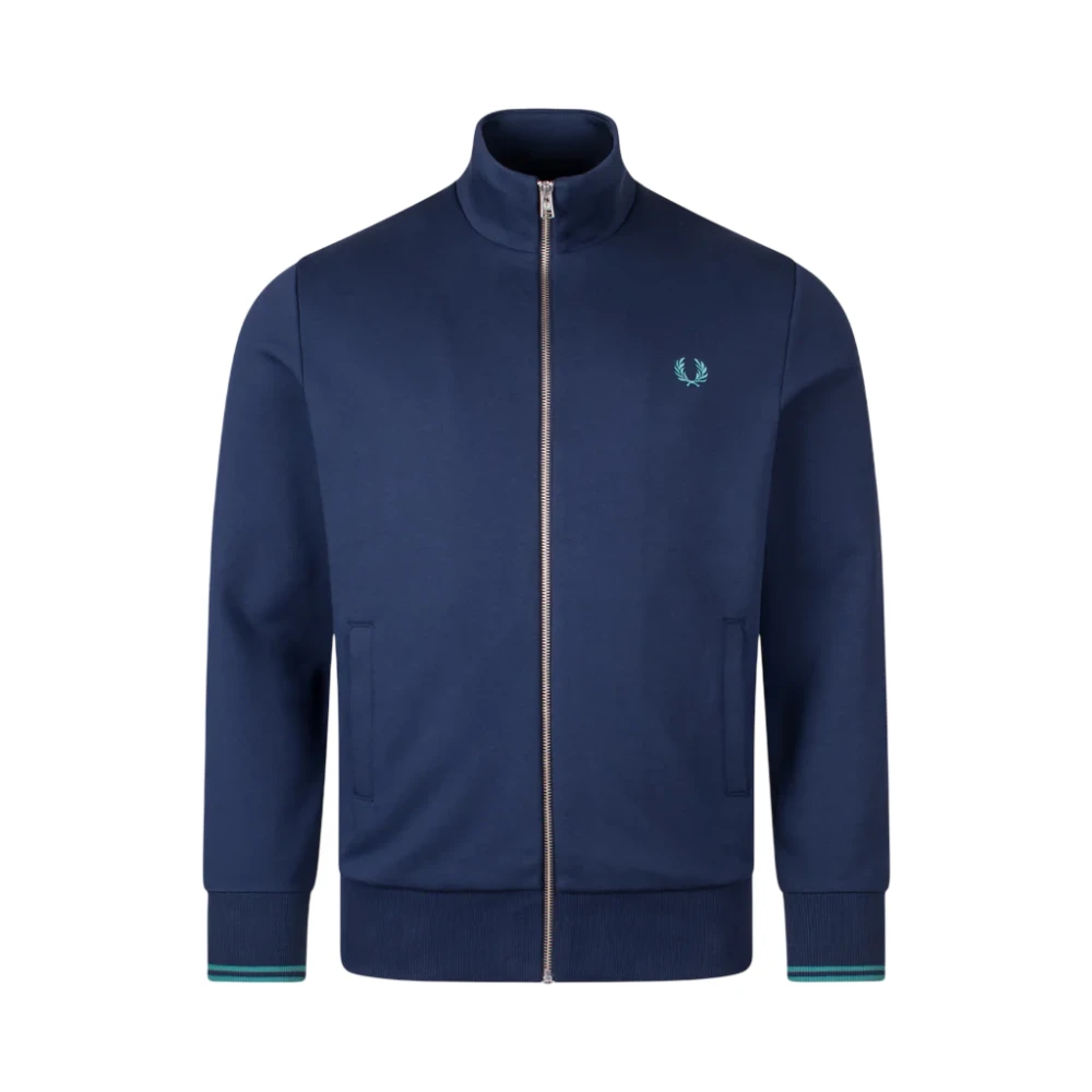 Fred Perry Men's Blue Zip Through Sweatshirt - Zip-Throughs - S - Sweatshirts & Hoodies