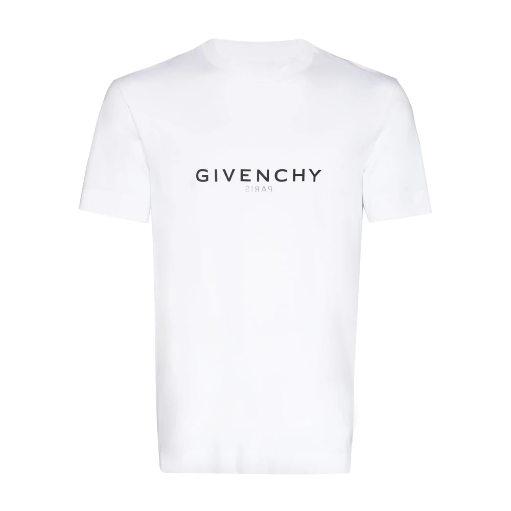Givenchy T-shirt van jersey met logo-print wit White Heren