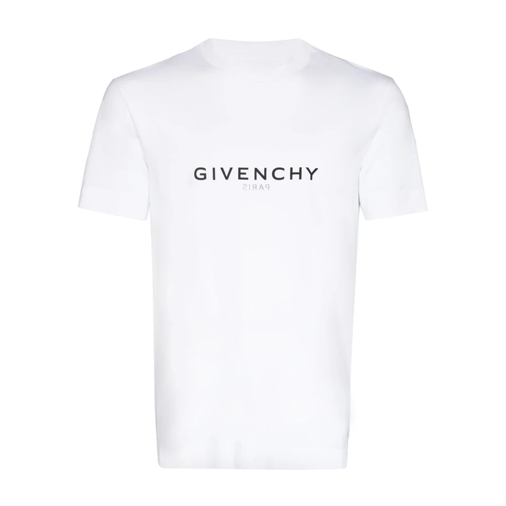 Givenchy Logo-print Jersey T-shirt Wit White Heren