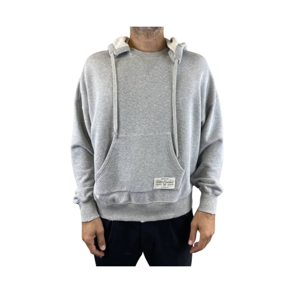 Golden Goose Grijze hoodie met achterdetail Gray Heren