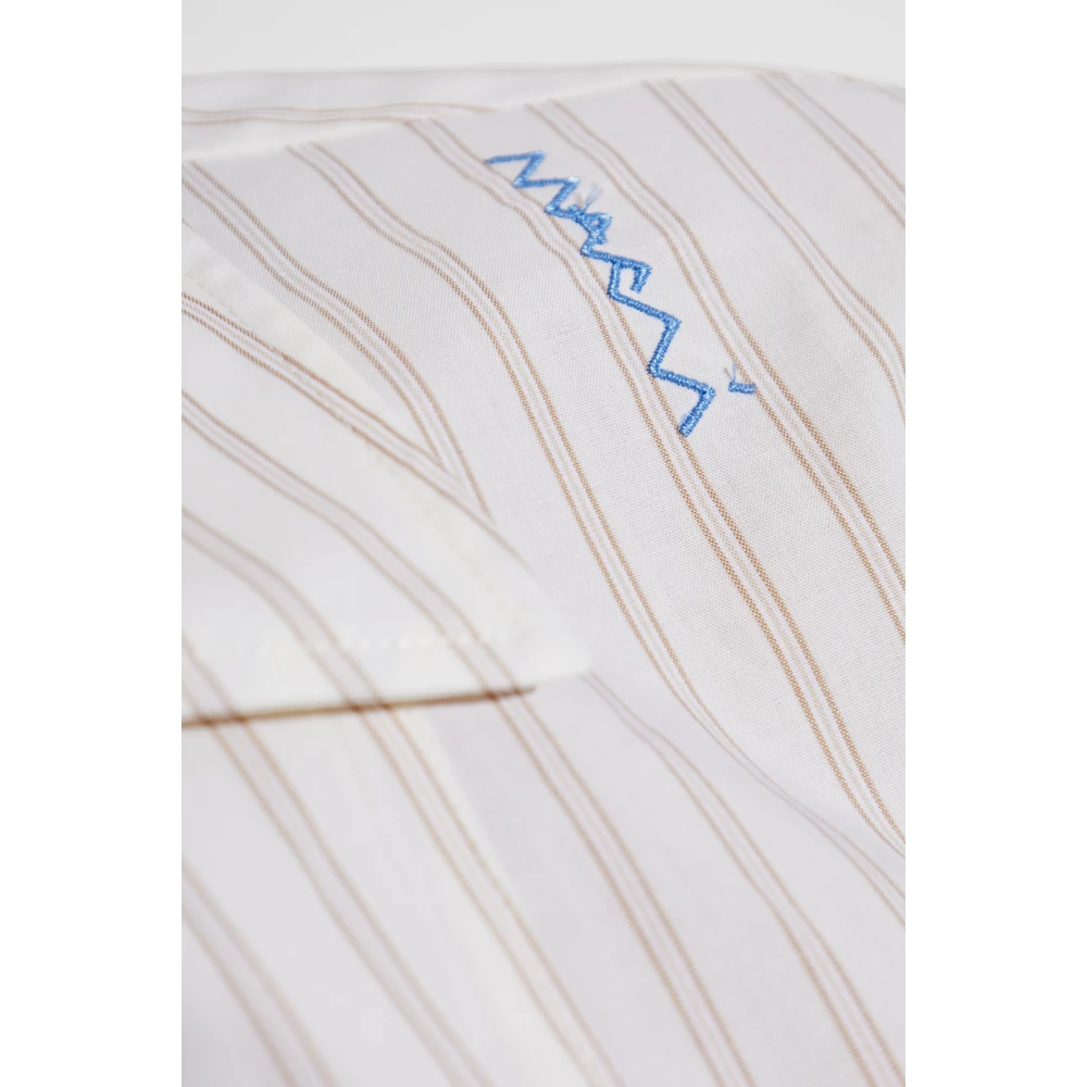 Marni Oversized top met gestreept patroon White Dames