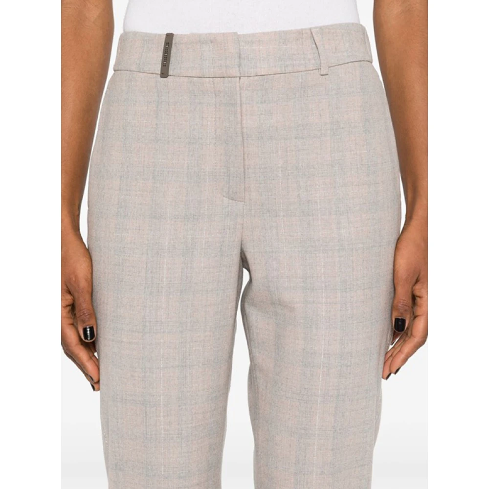 PESERICO Kralenversierde Wollen Broek Multicolor Dames