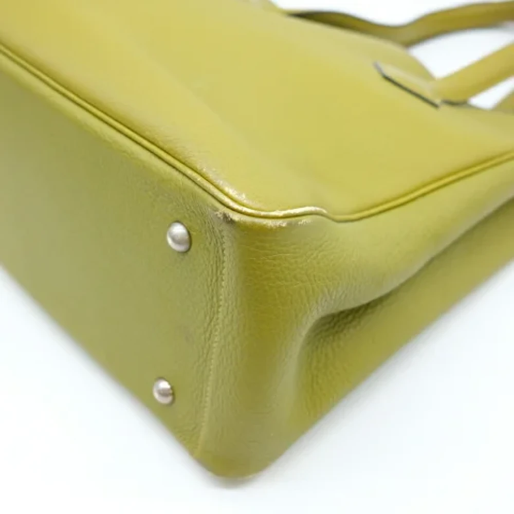 Hermès Vintage Pre-owned Fabric handbags Green Dames