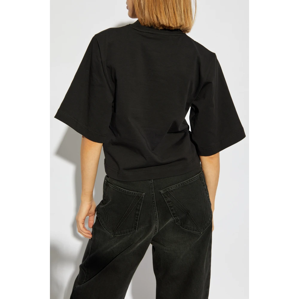 Palm Angels T-shirt met logo Black Dames