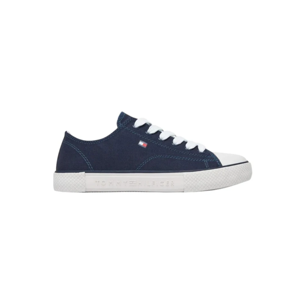 Tommy Hilfiger Boys Blue Kids Sneakers, 32 Eu, Lace-Up Trainers