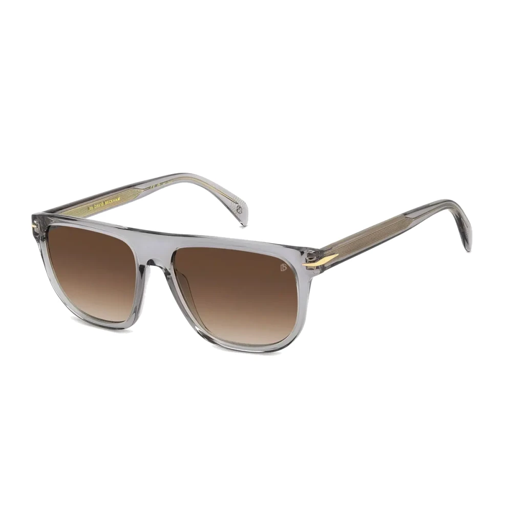 Eyewear By David Beckham Unisex Gray Sunglasses, 56 Mm, Flat-Top Sunglasses