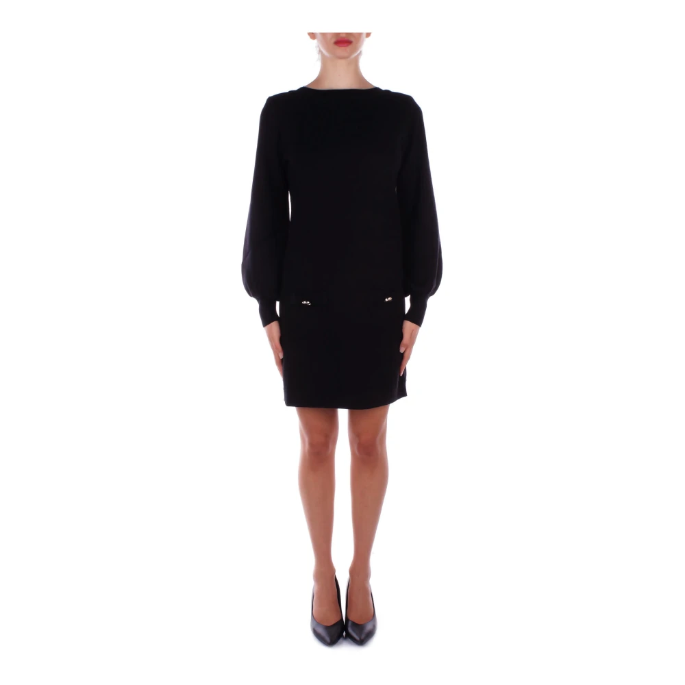 Blugirl Zwarte Jurken met Logo Detail Black Dames