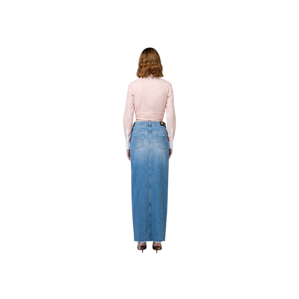 Elisabetta Franchi Spijkerrok Blue Dames