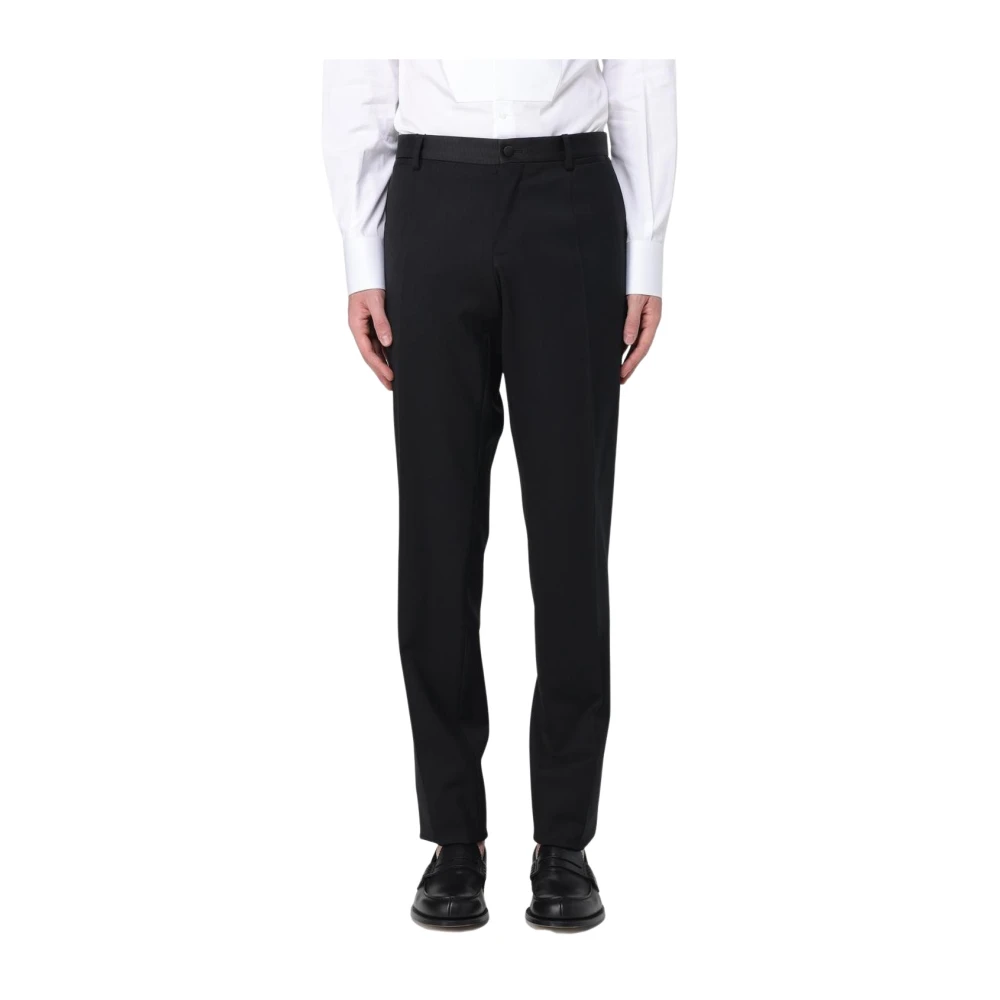 Dolce & Gabbana Men's Black Elegant Wool Trousers