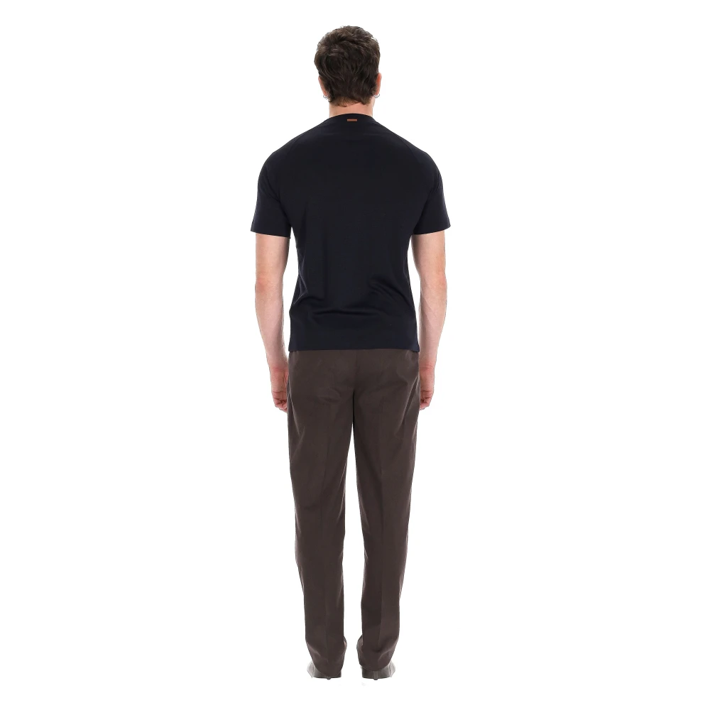 Ermenegildo Zegna Blauwe T-shirts en Polos Blue Heren
