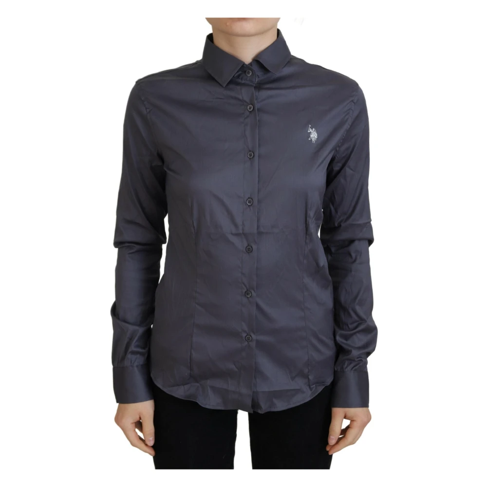 U.s. Polo Assn. Grijs poloshirt met lange mouwen Gray Dames