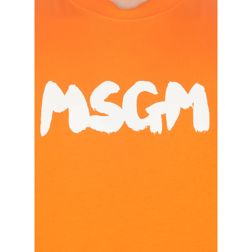 Msgm T-Shirts Orange Heren